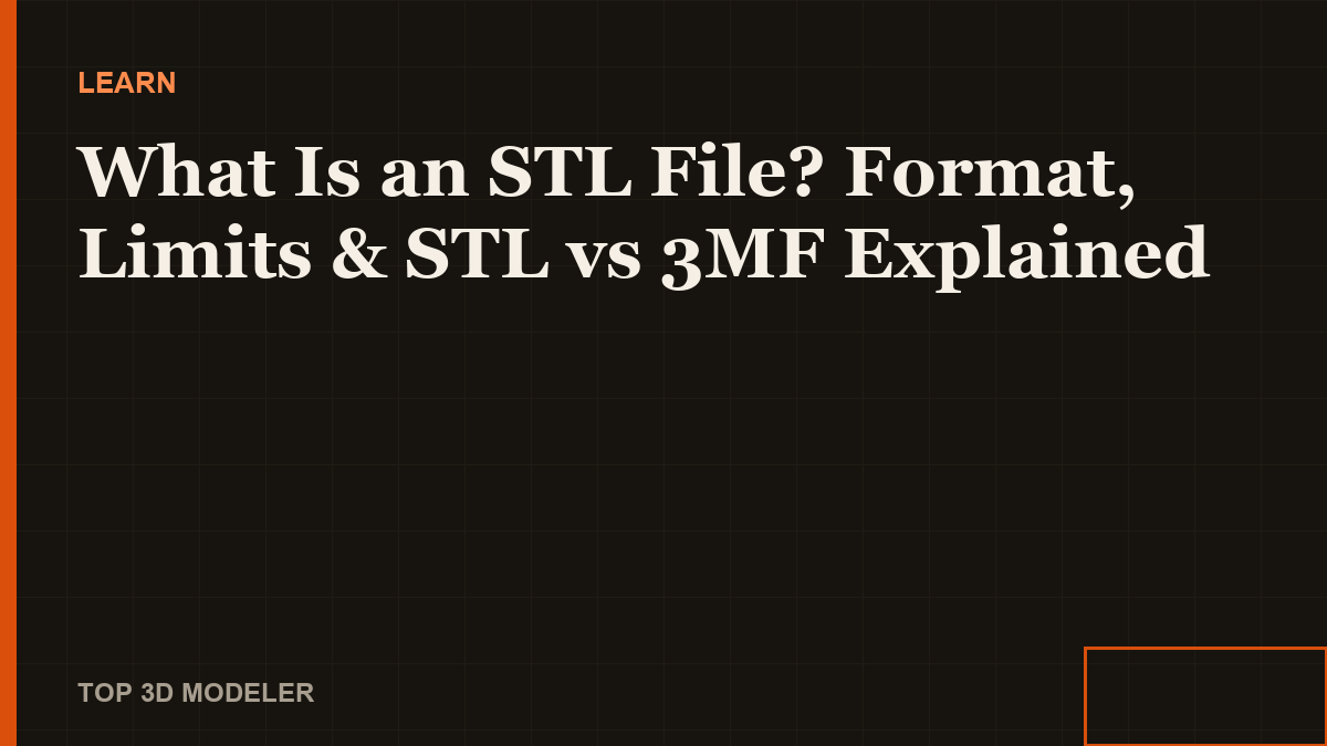 STL file format explained — triangles, watertight meshes and limits
