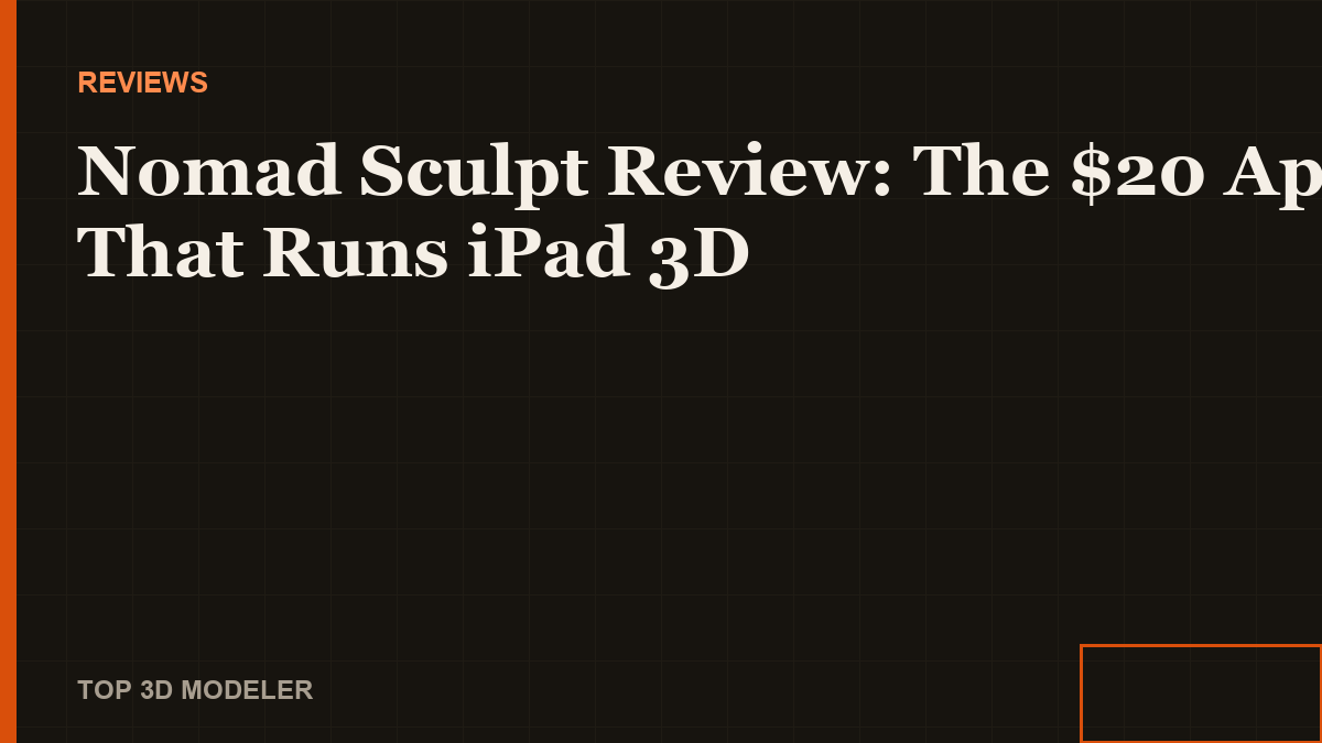 Nomad Sculpt review — iPad sculpting app